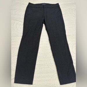 Old Navy Women’s Black Patterned Skinny Pixie Mid-Rise Ankle Dress Pants